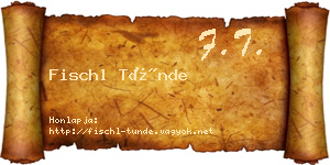 Fischl Tünde névjegykártya